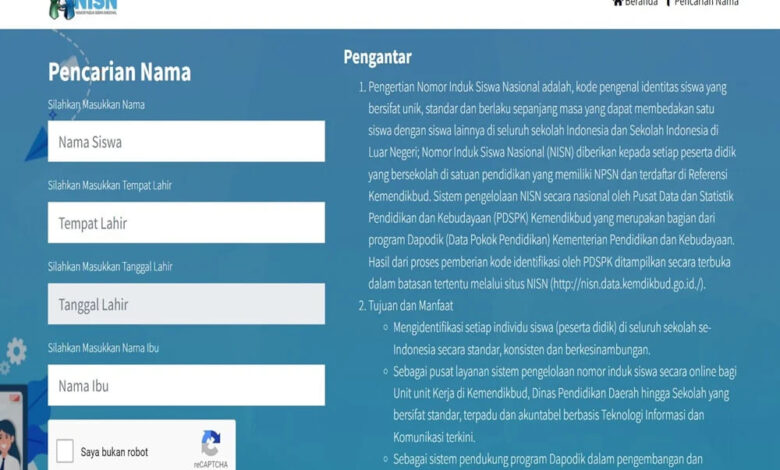 Cara Melihat NISN Siswa SD